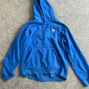Nike blue fleece sweatshirt mens